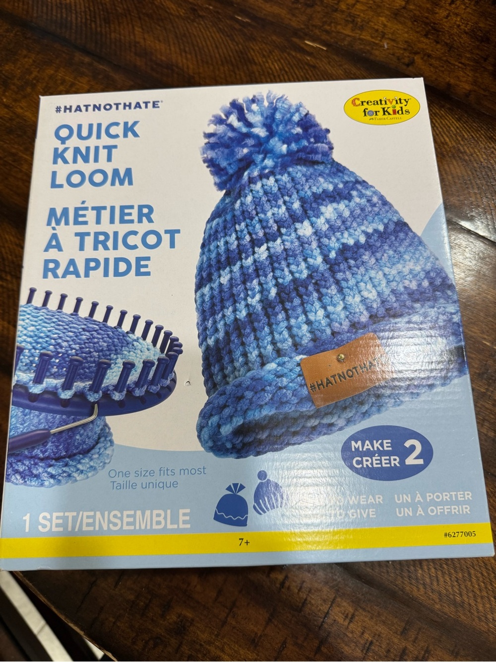 Creativity for Kids Blue Quick Knit Loom Hat Kit